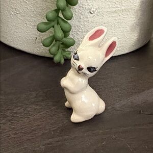 Charming White Ceramic Bunny Figurine